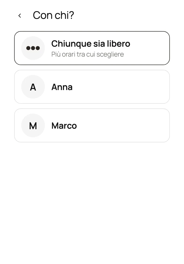 Scelta della persona